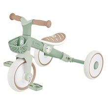 2-in-1 Dreirad Learning Trike PLUS ECO ab 12 Monate bis 3 Jahren bis 22 kg belastbar inkl. Lenkerkorb - Salbei Grün