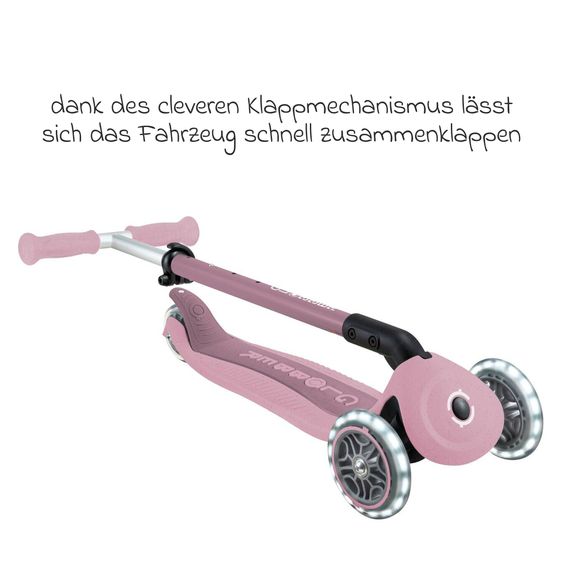 GLOBBER Véhicule 3-in-1 GO-UP Active Lights ECO Roller, Tricycle, Draisienne à partir de 15 Mois jusqu’à 7 Ans avec Roues Lumineuses jusqu’à 50 kg de Charge - Baie