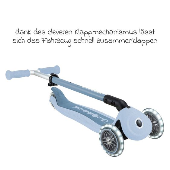 GLOBBER Véhicule 3-in-1 GO-UP Active Lights ECO Roller, Tricycle, Draisienne à partir de 15 Mois jusqu’à 7 Ans avec Roues Lumineuses jusqu’à 50 kg de Charge - Myrtille