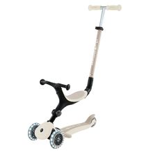 3-in-1 Vehicle GO-UP Active Lights ECO Scooter, Tricycle, Balance Bike from 15 months to 7 years with light-up wheels, load capacity up to 50 kg - Coconut White