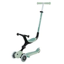 3-in-1 Vehicle GO-UP Active Lights ECO Scooter, Tricycle, Balance Bike from 15 months to 7 years with light-up wheels, load capacity up to 50 kg - Pistachio