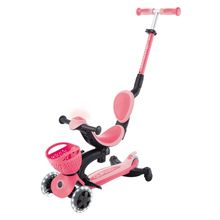 3-in-1 Vehicle GO-UP Baby 360 Lights Roller, Tricycle, Balance Bike from 15 Months to 9 Years, Load Capacity up to 50 kg with Light-Up Wheels & Light Module - Coral Pink