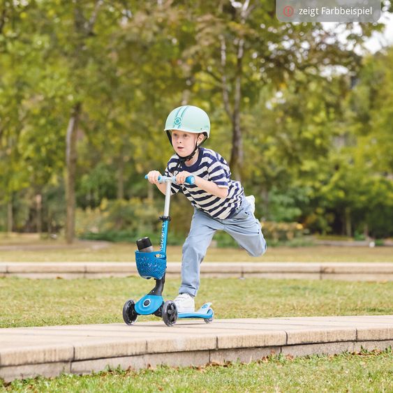 GLOBBER Véhicule 3-in-1 GO-UP Baby 360 Lights Roller, Tricycle, Draisienne À Partir De 15 Mois Jusqu’À 9 Ans Charge Jusqu’À 50 Kg Avec Roues Lumineuses & Module Lumineux - Corail Rose