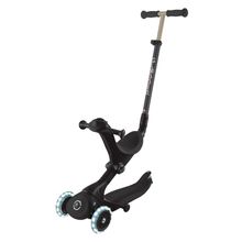 3-in-1 Vehicle GO-UP Deluxe Lights Roller, Tricycle, Balance Bike from 15 Months to 9 Years with Light-Up Wheels, Load Capacity up to 50 kg - Black