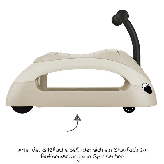 GLOBBER Veicolo 3-in-1 Walk n Roll Animale a Dondolo, Camminatore, Auto Spingi & Scivola da 6 Mesi a 3 Anni, Portata fino a 20 kg - Kokos Bianco