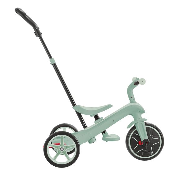 GLOBBER 4-in-1 Tricycle Bébé & Draisienne Explorer ECO de 10 Mois à 5 Ans avec Siège Réglable en Hauteur, Système de Harnais 5 Points, Barre de Direction Amovible - Pistache