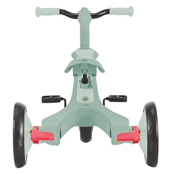GLOBBER 4-in-1 Tricycle Bébé & Draisienne Explorer ECO de 10 Mois à 5 Ans avec Siège Réglable en Hauteur, Système de Harnais 5 Points, Barre de Direction Amovible - Pistache