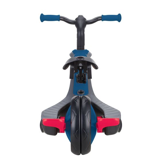 GLOBBER 4-in-1 Tricycle Bébé & Draisienne Explorer De 10 Mois À 5 Ans Avec Siège Réglable En Hauteur, Système De Harnais 5 Points, Barre De Direction Amovible - Bleu
