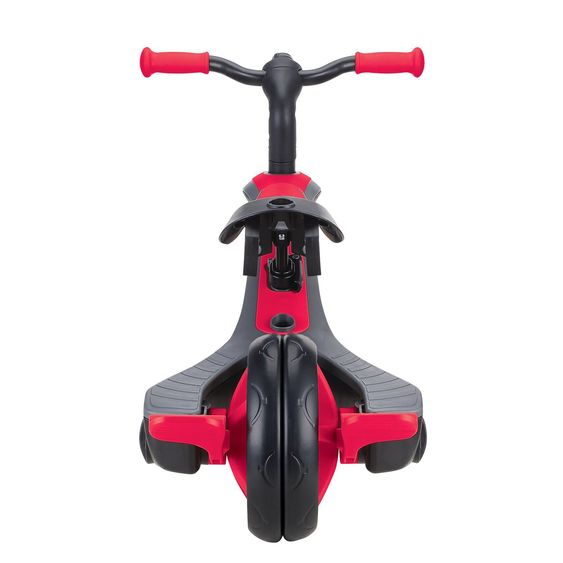 GLOBBER 4-in-1 Tricycle Bébé & Draisienne Explorer De 10 Mois À 5 Ans Avec Siège Réglable En Hauteur, Système De Harnais 5 Points, Barre De Direction Amovible - Rouge