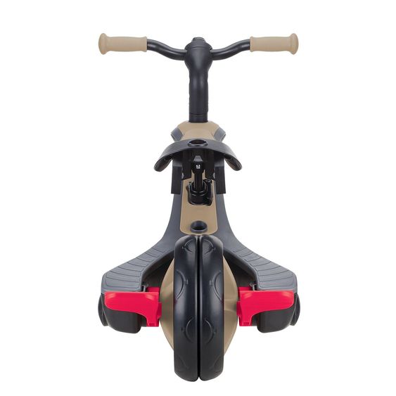 GLOBBER 4-in-1 Tricycle Bébé & Draisienne Explorer De 10 Mois À 5 Ans Avec Siège Réglable En Hauteur, Système De Harnais 5 Points, Barre De Direction Amovible - Sable