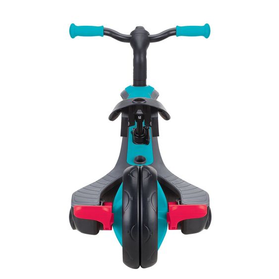 GLOBBER 4-in-1 Tricycle Bébé & Draisienne Explorer De 10 Mois À 5 Ans Avec Siège Réglable En Hauteur, Système De Harnais 5 Points, Barre De Direction Amovible - Turquoise