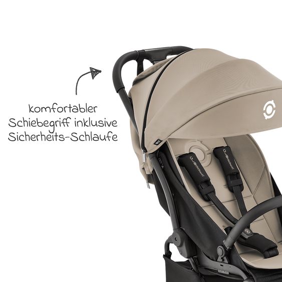 GLOBBER Buggy & Stroller UP 2in1 Stroller and Ride-On Vehicle in One up to 22 kg Load Capacity with Reclining Position - Taupe