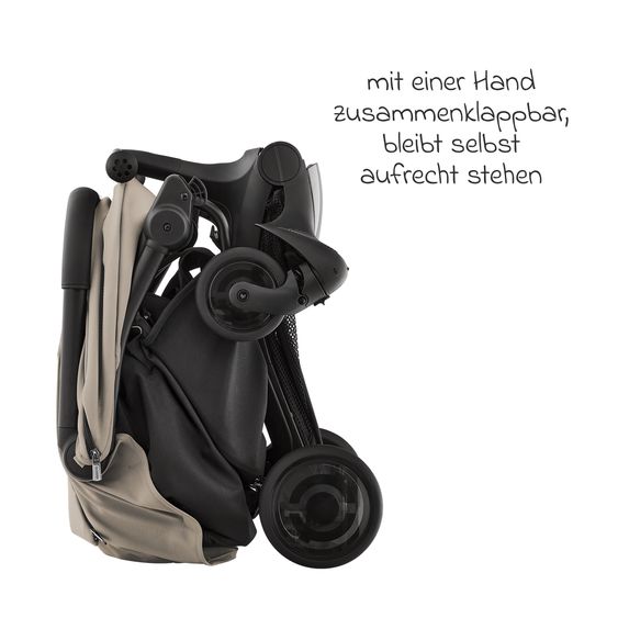GLOBBER Buggy & Stroller UP 2in1 Stroller and Ride-On Vehicle in One up to 22 kg Load Capacity with Reclining Position - Taupe