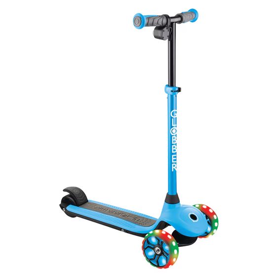 GLOBBER E-Scooter ONE K E-MOTION 4 Plus mit Leuchtrollen - Blau