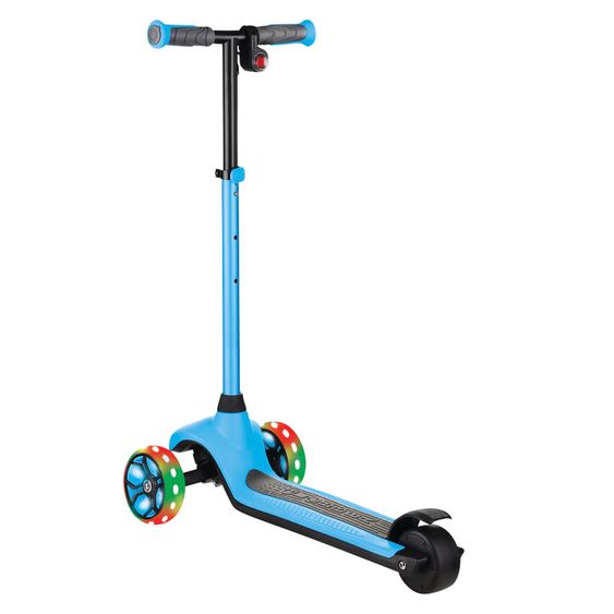 GLOBBER E-Scooter ONE K E-MOTION 4 Plus mit Leuchtrollen - Blau