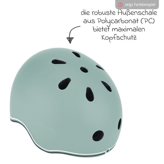 GLOBBER Kinderhelm GO-UP LIGHTS Gr. XXS/XS (Kopfumfang 45-51 cm)  inkl. Integriertes LED-Rücklicht - Blaubeere