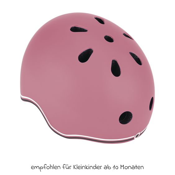 GLOBBER Kinderhelm GO-UP LIGHTS Gr. XXS/XS (Kopfumfang 45-51 cm)  inkl. Integriertes LED-Rücklicht - Rosa