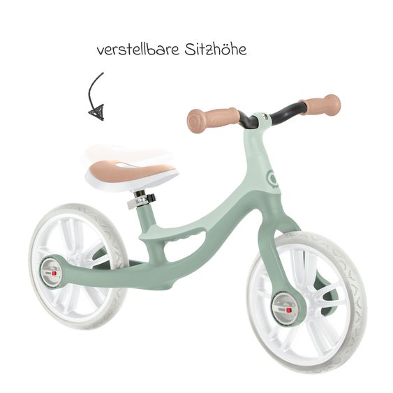 GLOBBER Laufrad GO Bike Elite ab 2 Jahren bis 5 Jahren bis 25 kg belastbar integrierter Tragegriff - Salbei Grün