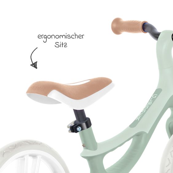 GLOBBER Laufrad GO Bike Elite ab 2 Jahren bis 5 Jahren bis 25 kg belastbar integrierter Tragegriff - Salbei Grün