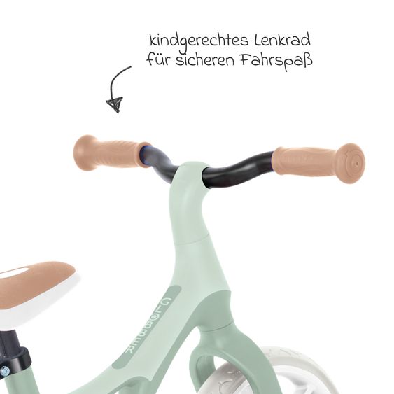 GLOBBER Laufrad GO Bike Elite ab 2 Jahren bis 5 Jahren bis 25 kg belastbar integrierter Tragegriff - Salbei Grün