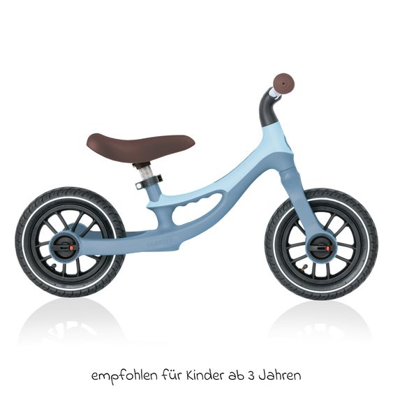 GLOBBER Draisienne GO Bike Elite Air avec Roues Pneumatiques à partir de 3 Ans jusqu’à 6 Ans supportant jusqu’à 25 kg avec Poignée de Transport Intégrée - Pastel Bleu