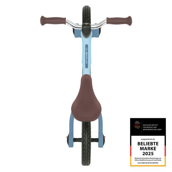 GLOBBER Draisienne GO Bike Elite Air avec Roues Pneumatiques à partir de 3 Ans jusqu’à 6 Ans supportant jusqu’à 25 kg avec Poignée de Transport Intégrée - Pastel Bleu