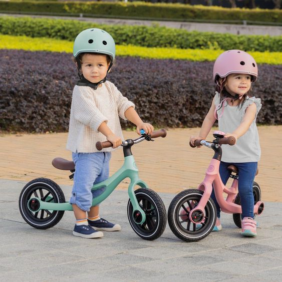 GLOBBER Draisienne GO Bike Elite Air avec Roues Pneumatiques à partir de 3 Ans jusqu’à 6 Ans supportant jusqu’à 25 kg avec Poignée de Transport Intégrée - Pastel Rose