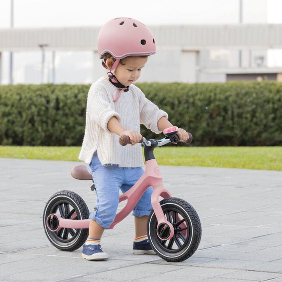 GLOBBER Draisienne GO Bike Elite Air avec Roues Pneumatiques à partir de 3 Ans jusqu’à 6 Ans supportant jusqu’à 25 kg avec Poignée de Transport Intégrée - Pastel Rose