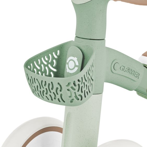 GLOBBER Draisienne Vélo D'Apprentissage ECO à Partir De 12 Mois Jusqu'À 3 Ans Charge Jusqu'À 20 Kg Inclus Panier De Guidon - Sauge Verte