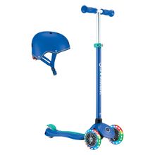 Tretroller / Scooter Primo Plus Lights inkl. Helm - Blau