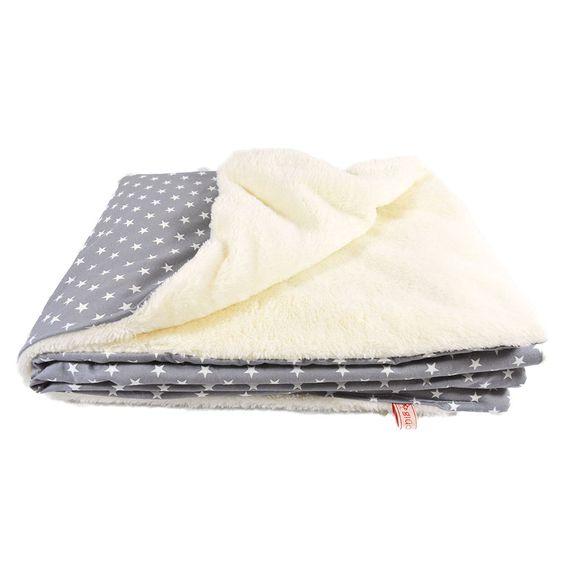 Glückspilzig Baby blanket cuddle stars - gray