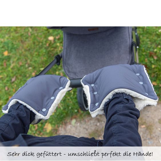 Glückspilzig Kinderwagen Handwärmer 2-tlg. - Grau