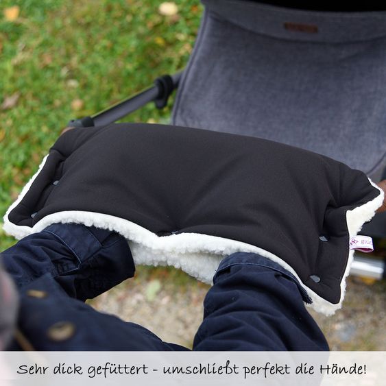 Glückspilzig Kinderwagen Handwärmer - Schwarz