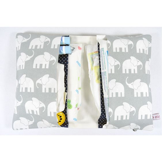 Glückspilzig Windeltasche Basic Elefant - Blau