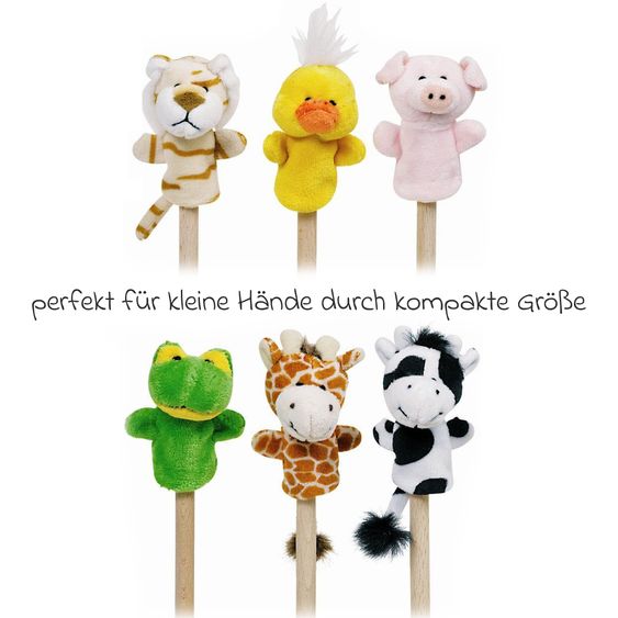 Goki finger puppets animals 6 pieces