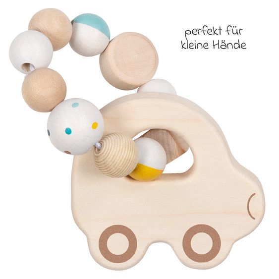Goki Greifling Elastik mit Perlen aus Holz - Auto