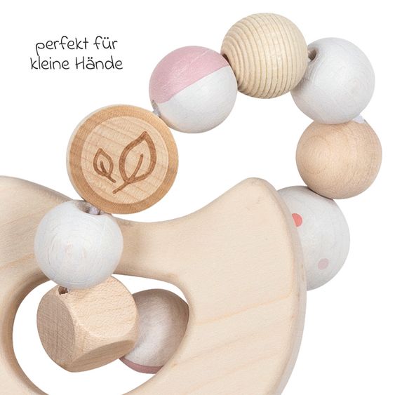 Goki Greifling Elastik mit Perlen aus Holz - Vogel