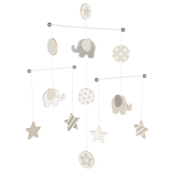 Goki Wooden mobile - elephant and stars