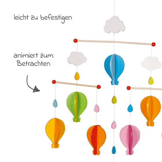 Goki Holz-Mobile - Heißluftballons