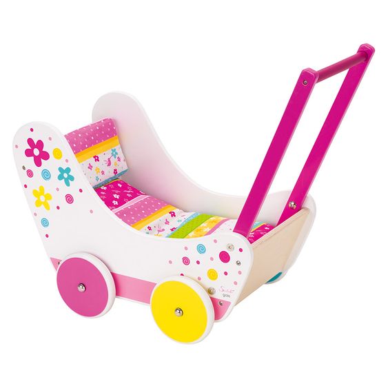 Goki Holz-Puppenwagen inkl. Bettsett - Susibelle