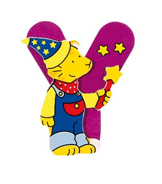 Goki Wooden letter Y - Tiger