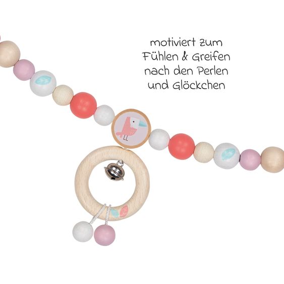 Goki Kinderwagenkette - Papageientaucher - Rosa