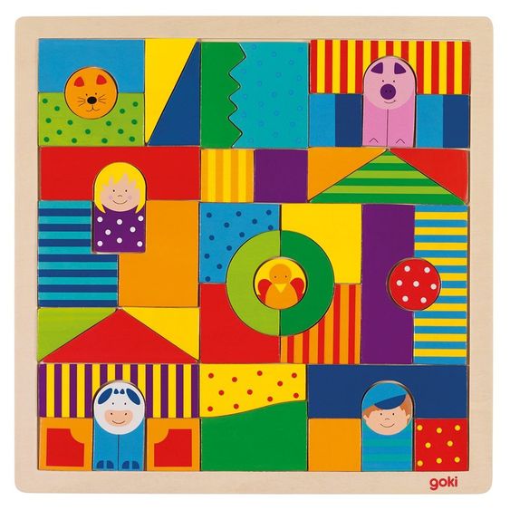 Goki Legespiel Bauernhof 43 Teile aus Holz