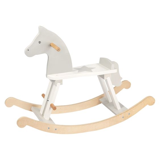 Goki Cavallo a dondolo 2in1 - Grigio Bianco