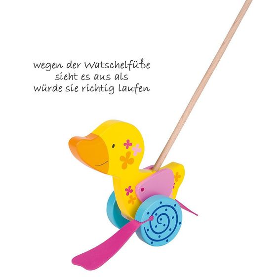 Goki Schiebetier Ente mit Watschelfüßen - Susibelle