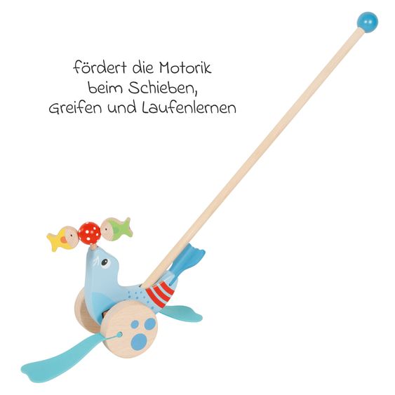 Goki Animale da spingere con piedi a papera - Robbe