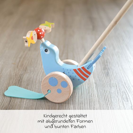 Goki Animale da spingere con piedi a papera - Robbe