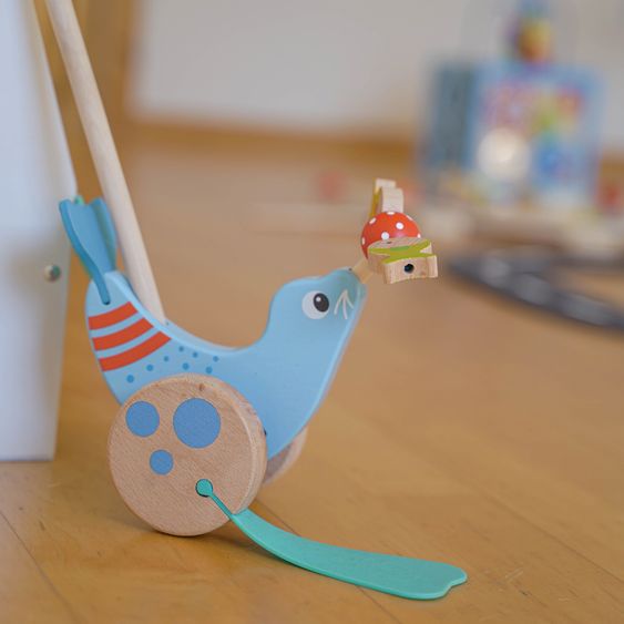 Goki Animale da spingere con piedi a papera - Robbe