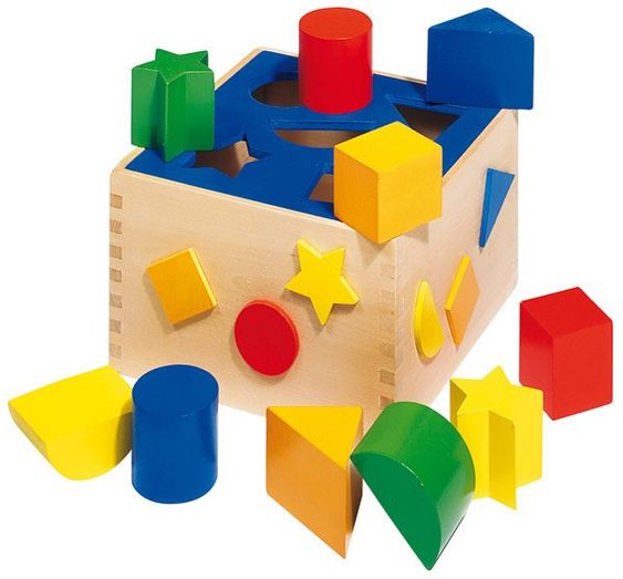 Goki Gioco di ordinamento Sort Box con 10 blocchi di legno