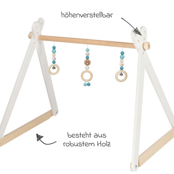 Goki Spiel-Trapez aus Holz höhenverstellbar - Bär